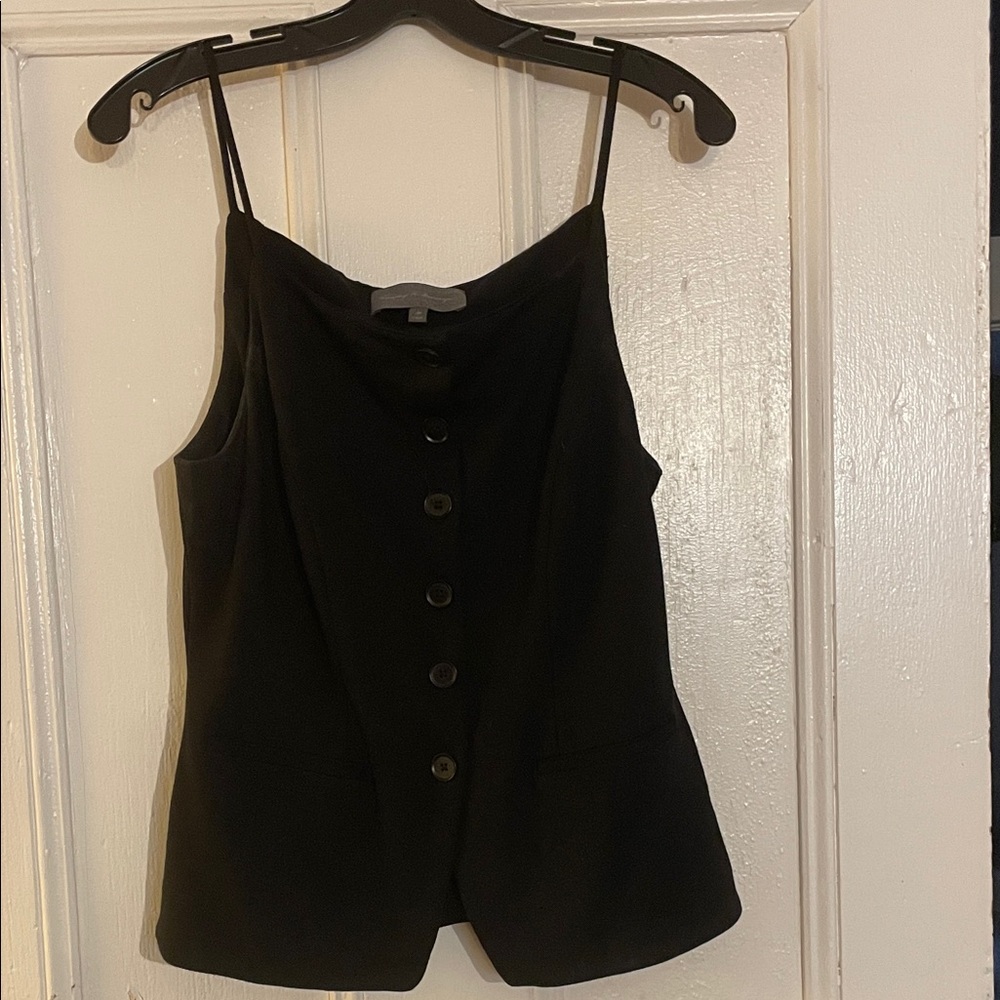 Sunday in Brooklyn Black Ponte Apron Vest Top from Anthropologie